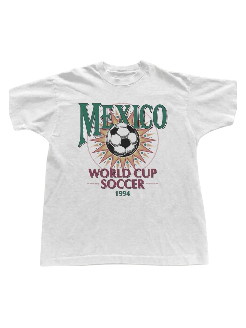 Gildan Mexico World Cup Soccer 1994 White Graphic Tee